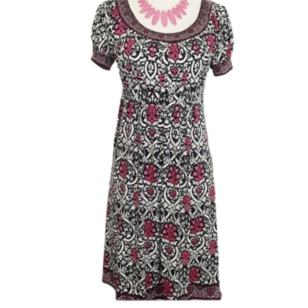 London Style Collection Printed Dress EUC sz 6